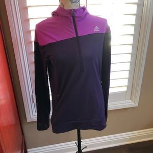 Adidas plum and purple 1/4 zip jacket NWOT